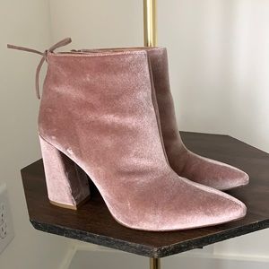Stuart Weitzman Pink Suede Booties